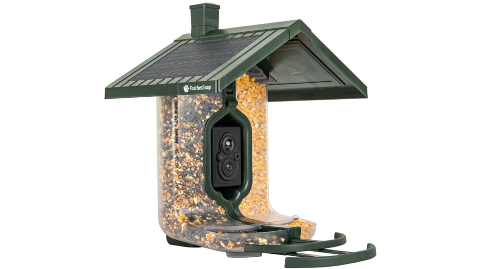 FeatherSnap Scout Version 1 Bird Feeder, Clear/Green, Small, FSBF001