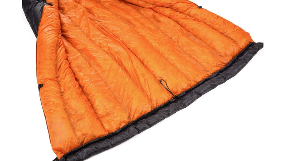 Featherstone Outdoor Moondance 25 Top Quilt Sleeping Bag Alternative, Regular/Regular, Grey/Orange, MOONTQ-850R Orange/Grey