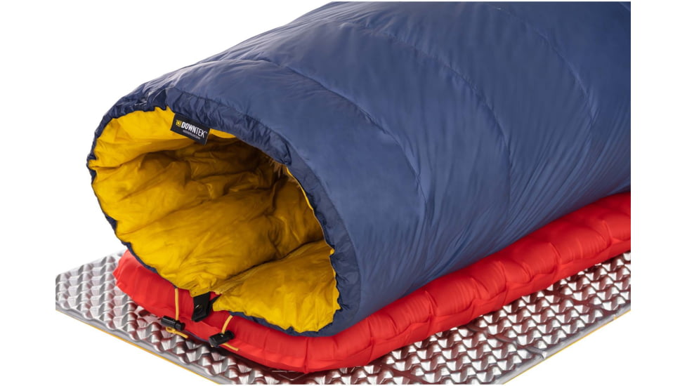 Featherstone Outdoor Moondance 25 Top Quilt Sleeping Bag Alternative, Regular/Regular, Navy/Marigold, MOONTQ-850R Navy/Gold