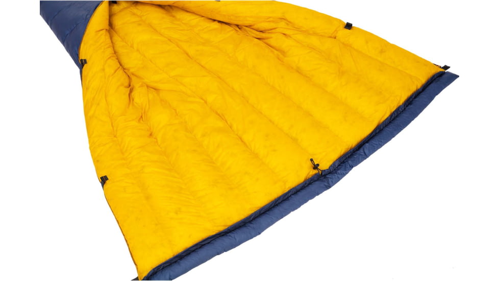 Featherstone Outdoor Moondance 25 Top Quilt Sleeping Bag Alternative, Regular/Regular, Navy/Marigold, MOONTQ-850R Navy/Gold