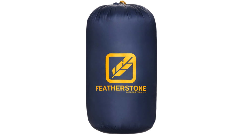 Featherstone Outdoor Moondance 25 Top Quilt Sleeping Bag Alternative, Regular/Regular, Navy/Marigold, MOONTQ-850R Navy/Gold