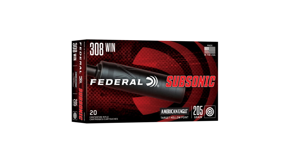 Federal 308 Win 205gr Hp Subsonic 20rd 10bx/cs
