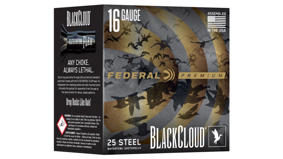 Federal Black Cloud FS Steel 16 Gauge 7/8oz 2 3/4in Shotgun Ammo, 4 Shot, 25 Rounds, PWBX167 4