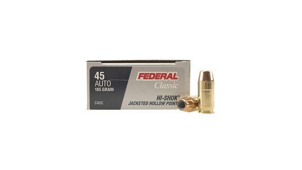 Federal Premium Classic 45 Auto 185gr PwrShok JHP C45C