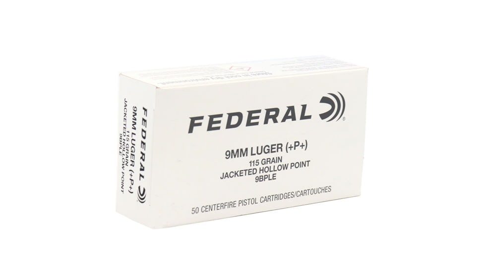 Federal Classic 9mm+P+ 115 Grain HS JHP Brass Cased Centerfire Rifle Ammo, FEDE9BPLE