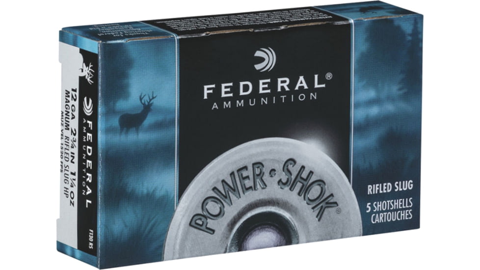 Federal FC130RS Power-Shok 12 Gauge 2.75 1 1/4 Oz Rifled Hollow Point Slug Sho