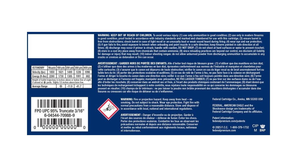 FED 4570HENRY 4570GOV 300 JSP HENRY 20/10