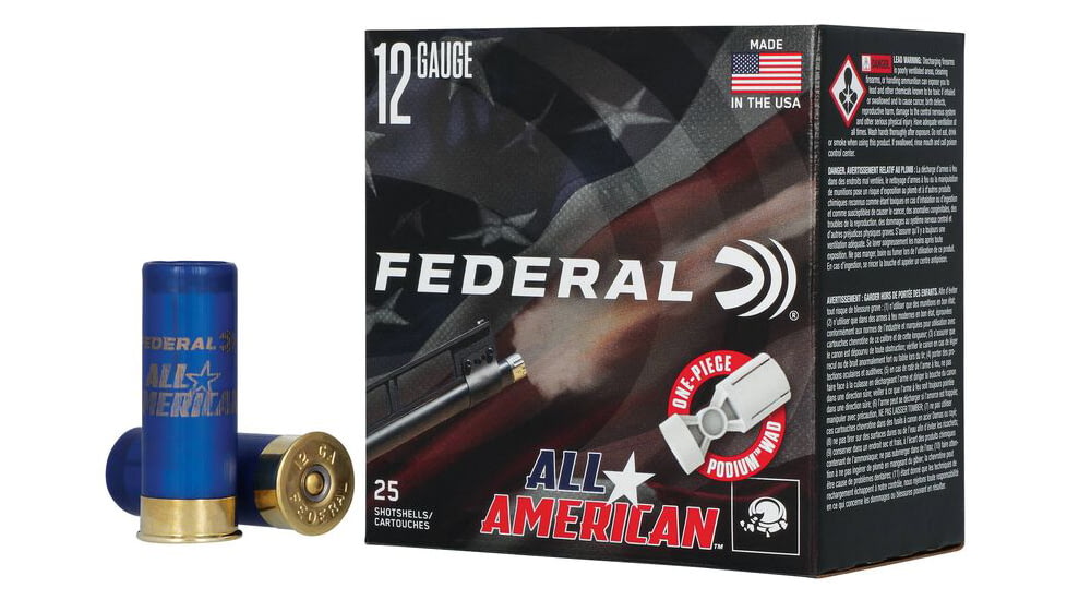 Federal FAA12HC8 All-American 12Gauge 2.75 1 1/8oz 8Shot 25 Per Box/10 Case