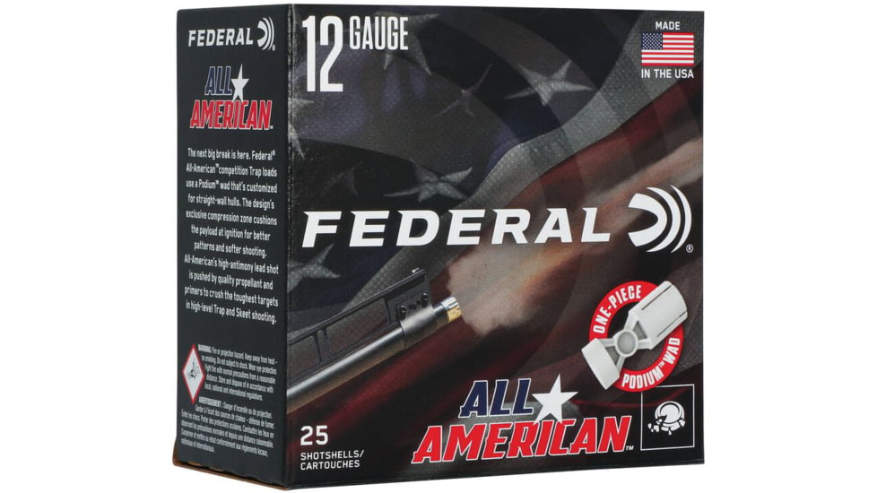 Federal FAA12HC8 All-American 12Gauge 2.75 1 1/8oz 8Shot 25 Per Box/10 Case