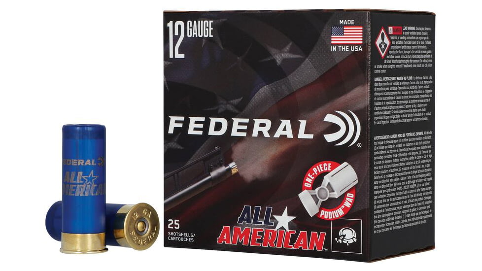 Federal FAA12L175 All-American 12Gauge 2.75 1oz 7.5Shot 25 Per Box/10 Case