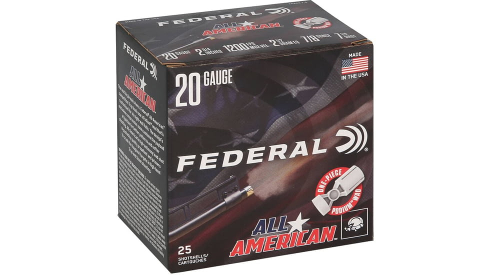 Federal FAA207.5 20Gauge 2.50 7/8oz 7.5Shot 25 Per Box/10 Case