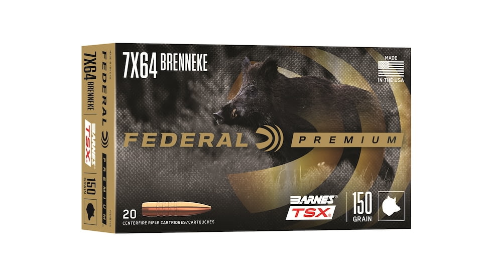 Federal Premium TSX 7x64 Brenneke 150 Grain HP Brass Rifle Ammunition