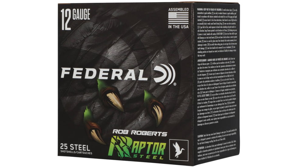 Federal RRS1383 Rob Roberts Raptor 12Gauge 3 1 3/8oz 3Shot 25 Per Box/10 Case