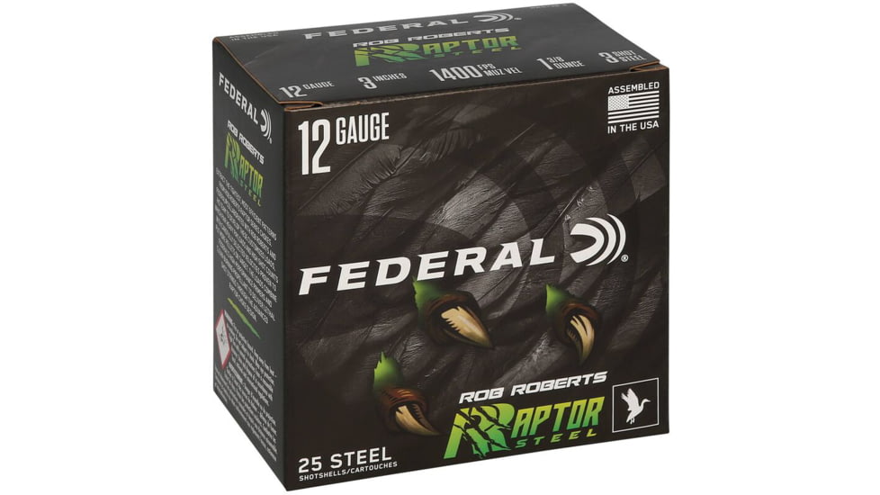 Federal RRS1383 Rob Roberts Raptor 12Gauge 3 1 3/8oz 3Shot 25 Per Box/10 Case