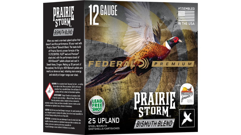 Federal 12 Gauge  1.25 oz, 3in Shotgun Ammo, #4 Steel /#6 Bismuth Blend Shot, 25 Rounds, PFBX142 46-25RD