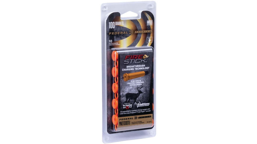 Federal Premium 100 FireStick Muzzleloading Charges, 10 Pack, PMZFS100T8