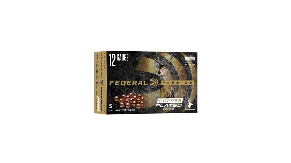Federal Premium 12 Gauge 16 Pellet 2-3/4in Shotgun Ammo, #1, 5 Rounds, P154 1B