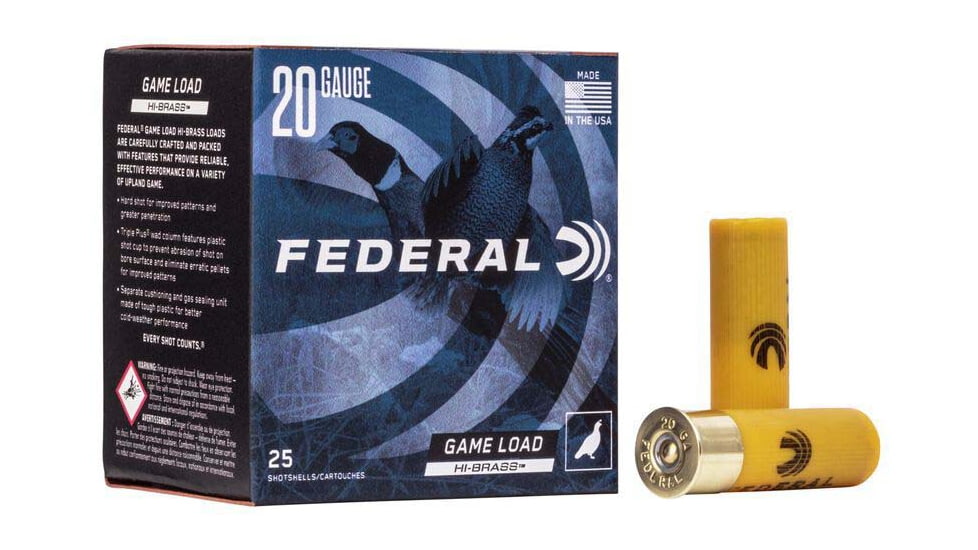 Federal Premium 20 Gauge 3in 3DR 1 1/4oz 5 Shotgun Ammo, 25 Rounds, H258 5