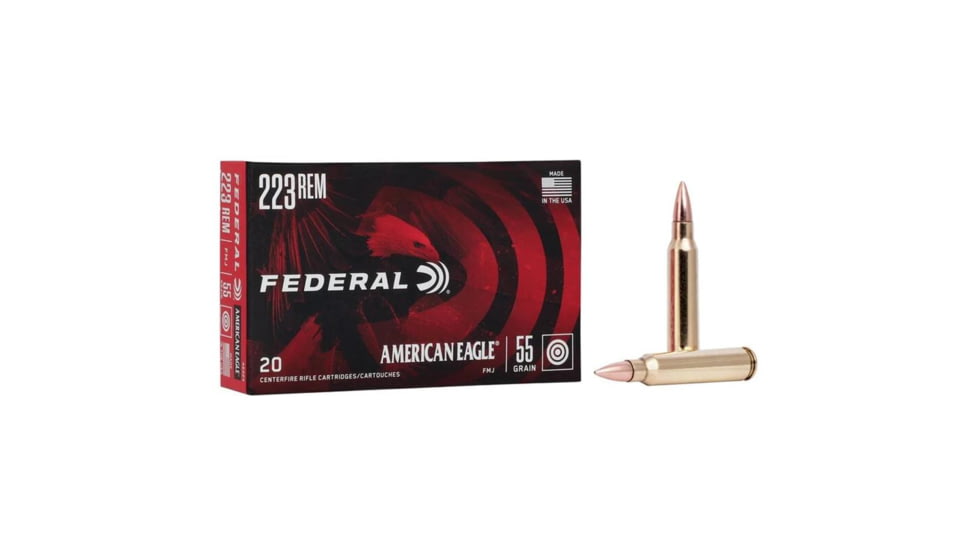 Federal Premium .223 REM 55GR FMJ BOAT-TAIL AMMO 500 ROUND CASE, AE223 Case