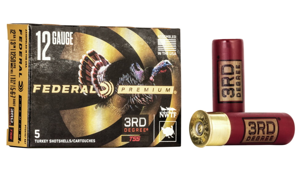 Federal Premium 3RD Degree w/Heavuweight TSS 12 Gauge 1 3/4oz 3in Shotgun Ammo, 5 Rounds, PTDX157 567