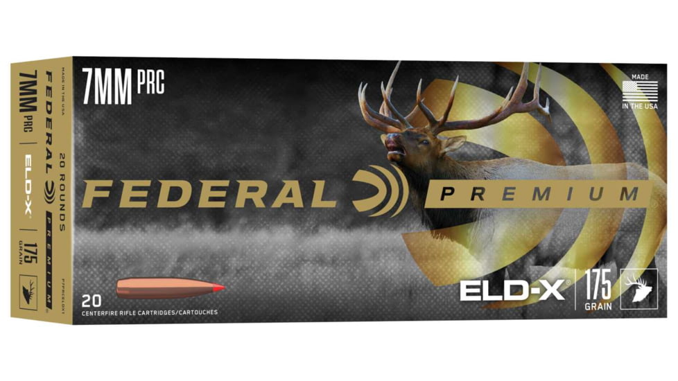 Federal Premium 7mm PRC 175 Grain ELD-X Rifle Ammo, 20 Rounds, P7PRCELDX1