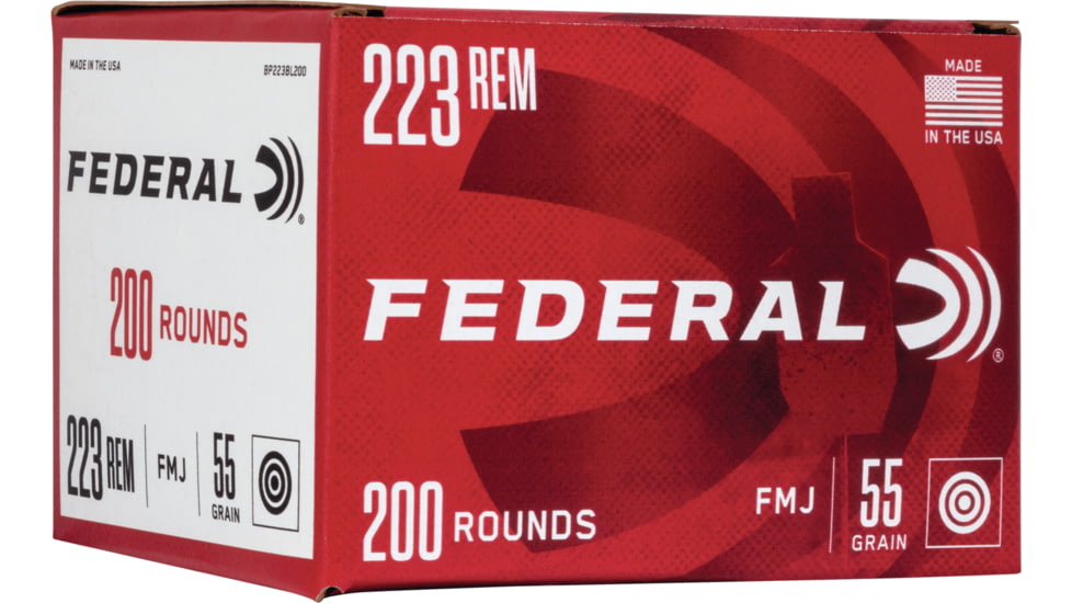 Federal Premium American Eagle Rifle Ammo, .223 Remington, Full Metal Jacket Boat Tail, 55 grain, 200 Rounds, Bulk, BP223BL200