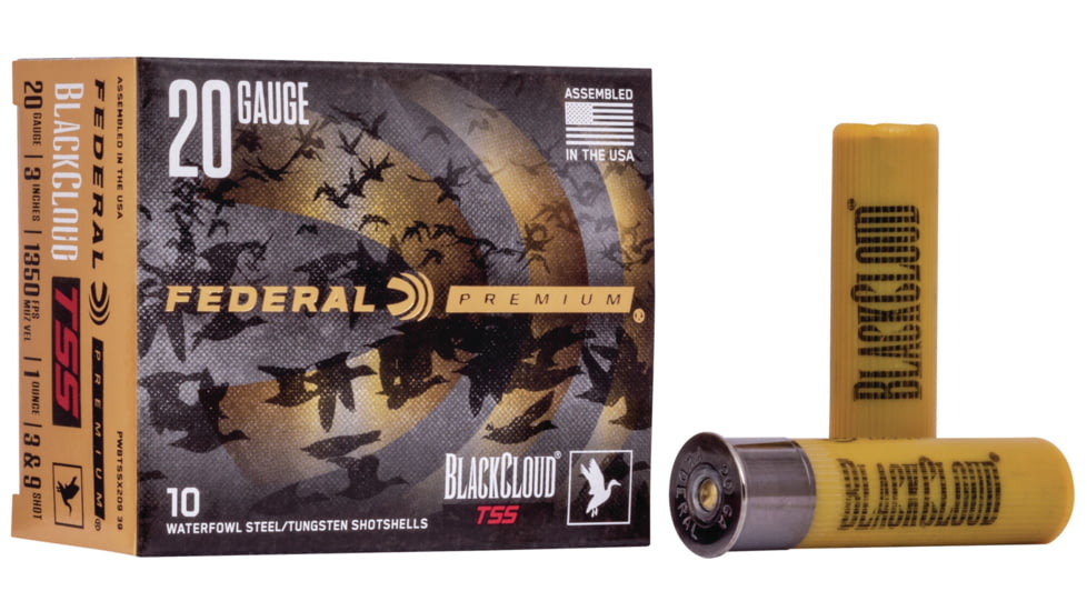 Federal Premium Black Cloud 20 Gauge 1oz Black Cloud TSS Centerfire Shotgun Ammo, 3,9 Shot, 10 Rounds, PWBTSSX209 39