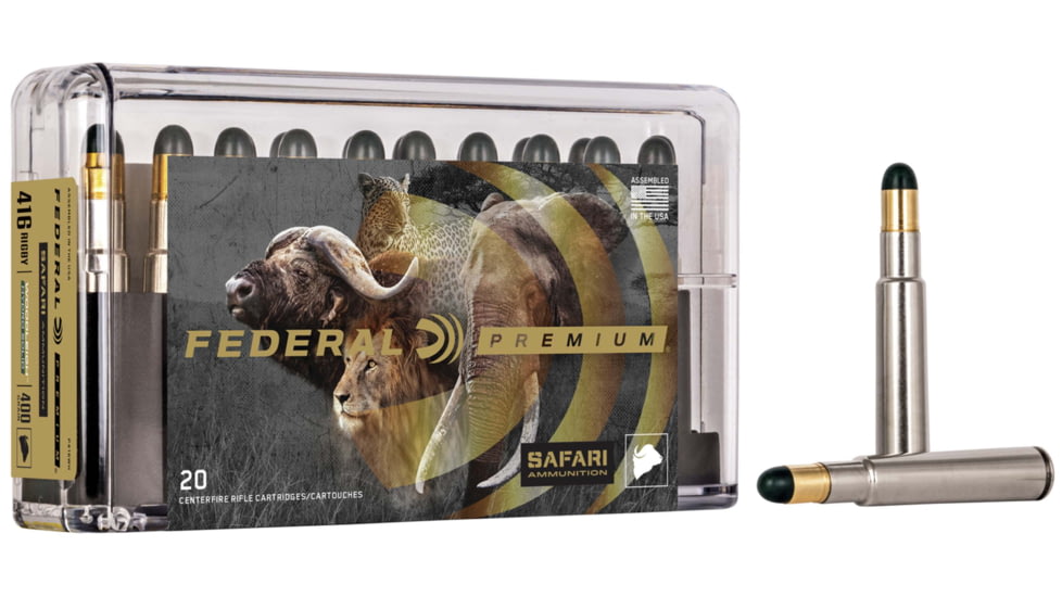 Federal Premium CAPE-SHOK .416 Rigby 400 Grain Woodleigh Hydro Solid Centerfire Rifle Ammo, 20 Rounds, P416WH