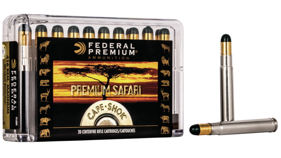 Federal Premium Cape-Shok Rifle Ammo, .416 Remington Magnum, Woodleigh Hydro Solid, 400 grain, 20 Rounds, P416RWH