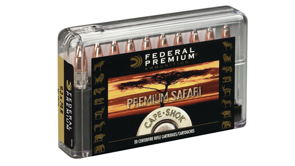 Federal Premium CAPE-SHOK .500 Nitro Express 570 Grain Swift A-Frame Centerfire Rifle Ammo, 20 Rounds, P500NSA