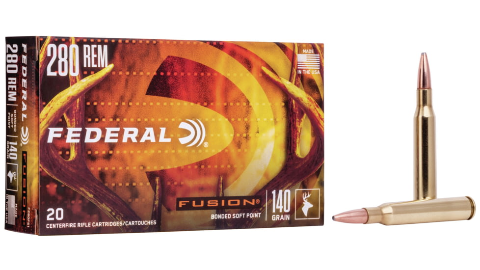Federal Fusion .280 140 Grain Soft Point Centerfire Rifle Ammo, 20 Rounds, F280FS1