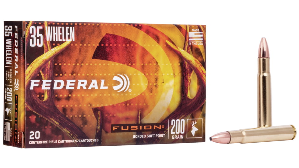 Federal Fusion .35 Whelen 200 Grain Soft Point Centerfire Rifle Ammo, 20 Rounds, F35FS1