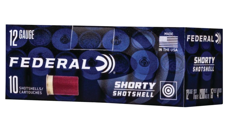 Federal Premium Game Shok 12 Gauge Shorty Shotshells Centerfire 15/16oz 1-3/4in Shotgun Ammo, 8 Shot, 10 Rounds, SH129 8, SH129 8