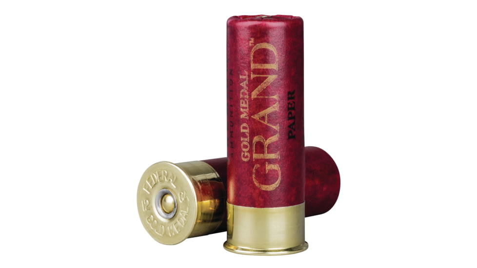 Federal Premium Gold Medal Grand 12 Gauge 1 oz Gold Medal Grand Paper Centerfire Shotgun Ammo, 8 Shot, 25 Rounds, GMT175 8, GMT175 8