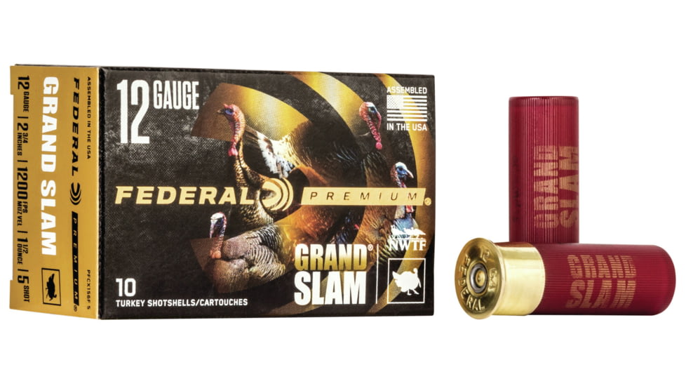 Federal Premium Grand Slam 12 Gauge 1 1/2oz 2 3/4'' Shotgun Ammo, 5 Shot, 10 Rounds, PFCX156F 5