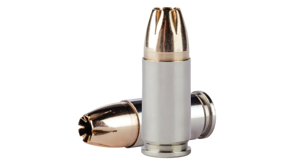 Federal Premium Centerfire Handgun Ammunition 9 mm Luger 135 Grain Hydra-Shok Deep Nickel-Plated Brass Case Centerfire Pistol Ammo, 20 Rounds, P9HSD1