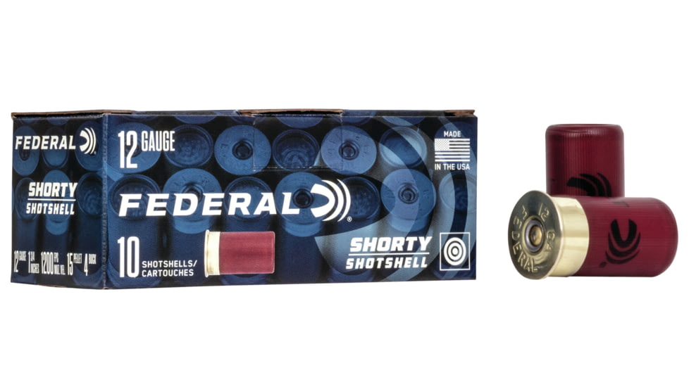 Federal Premium Power Shok 12 Gauge 1oz Shorty Shotshells Centerfire Shotgun Ammo, Rifled Slug Shot, 10 Rounds, SH129 RS