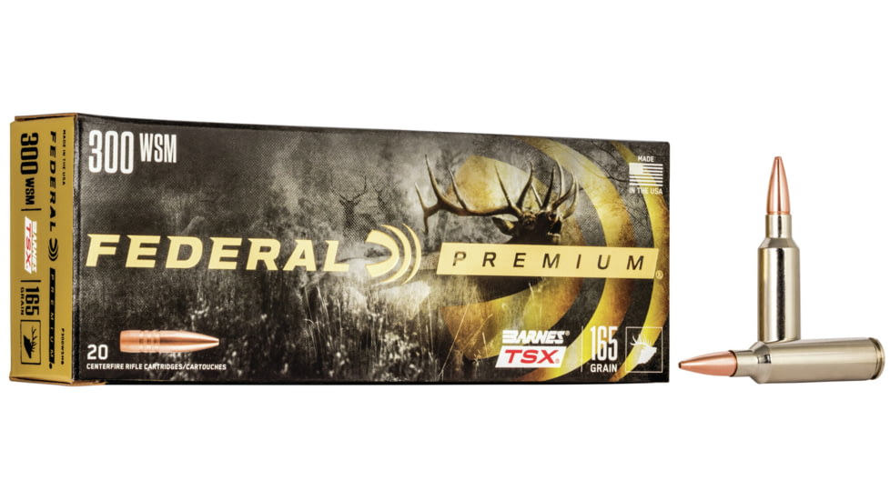 Federal Premium BARNES TSX .300 Winchester Short Magnum 165 Grain Barnes Triple-Shock X Centerfire Rifle Ammo, 20 Rounds, P300WSMG