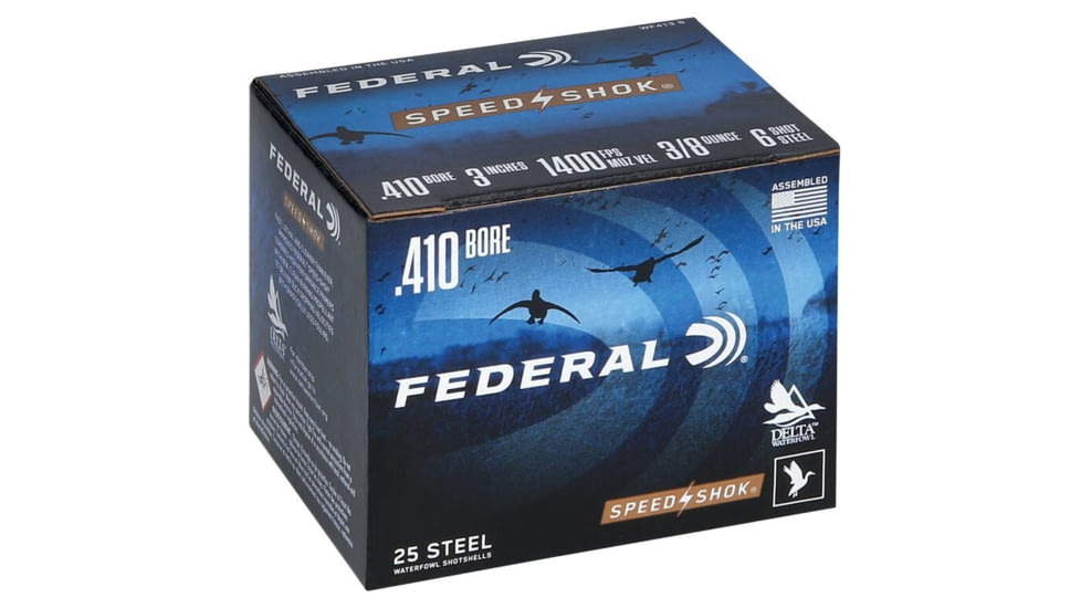 Federal Premium Speed Shok 410 Bore 3/8 oz Speed Shok Centerfire Shotgun Ammo, 250 Round