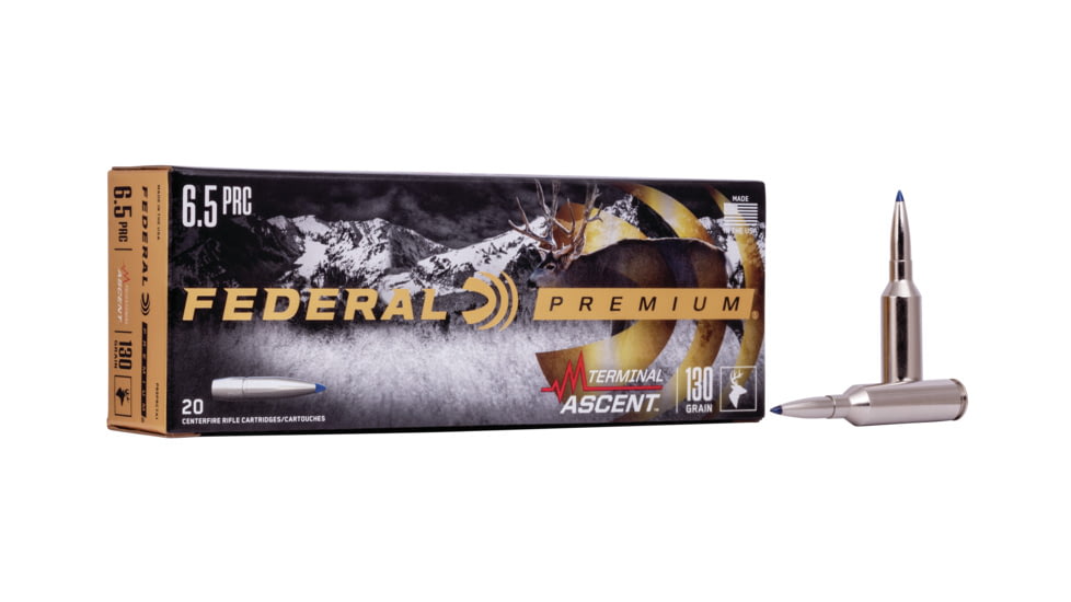 Federal Premium TERMinAL ASCENT 6.5 PRC 130 Grain Terminal Ascent Centerfire Rifle Ammo, 20 Rounds, P65PRCTA1
