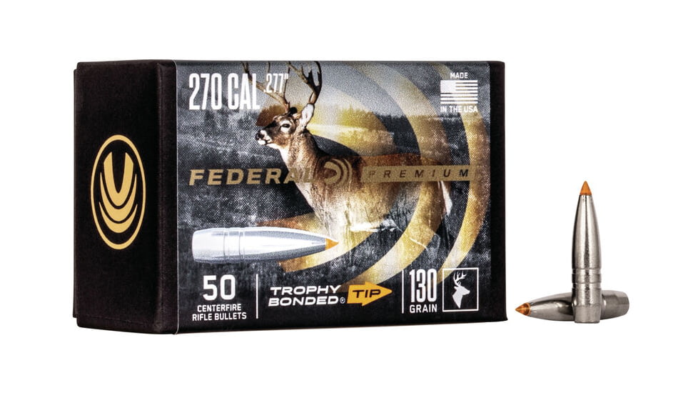 Federal Premium Trophy Bonded Tip Component Bullet, .277 130Gr, PB277TT130