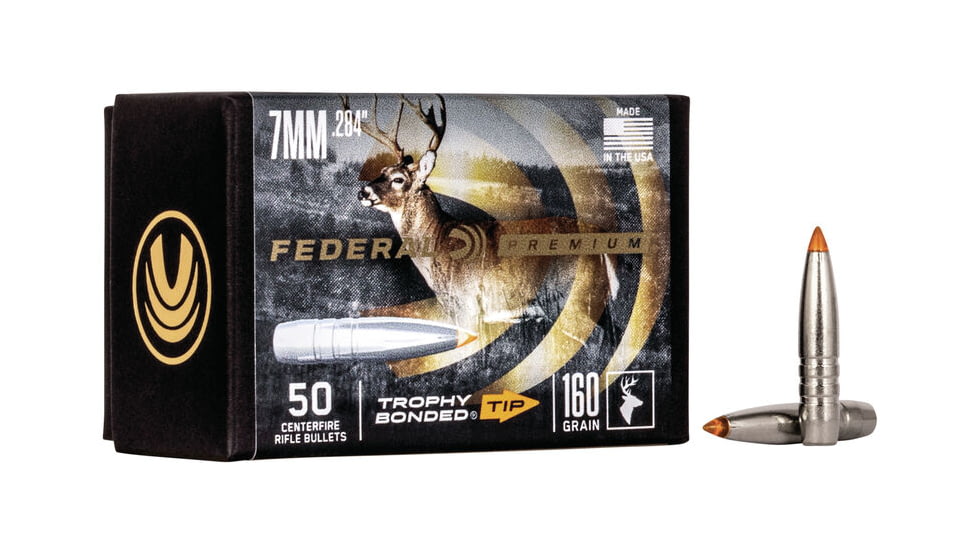 Federal Premium Trophy Bonded Tip Component Bullet, .284 160Gr, PB284TT160