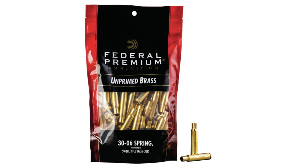 Federal Premium Unprimed Empty Brass-Rifle, 30-06 Springfield, PR3006UPB50