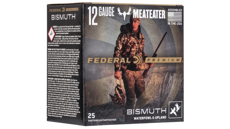 Federal Premium Wing Shok 12 Gauge 1.25 oz Bismuth Centerfire Shotgun Ammo, 5 Shot, 25 Rounds, PBIX144 5, PBIX144 5
