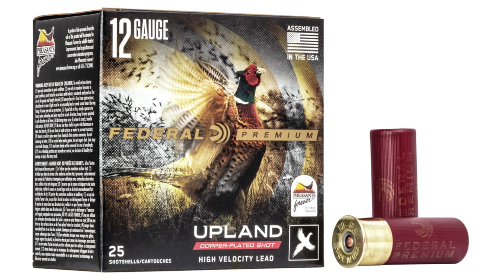 Federal Premium Wing Shok 12 Gauge 1 1/4oz Upland Pheasants Forever High Velocity Centerfire Shotgun Ammo, 6 Shot, 25 Rounds, PF154 6