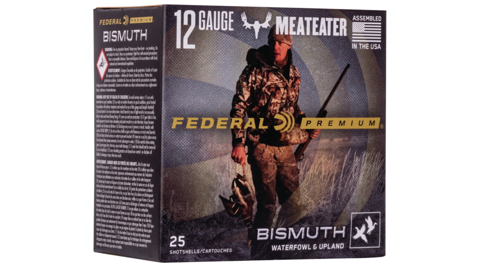 Federal Premium Wing Shok 12 Gauge 1.375 oz Bismuth Centerfire Shotgun Ammo, 3 Shot, 25 Rounds, PBIX137 3, PBIX137 3