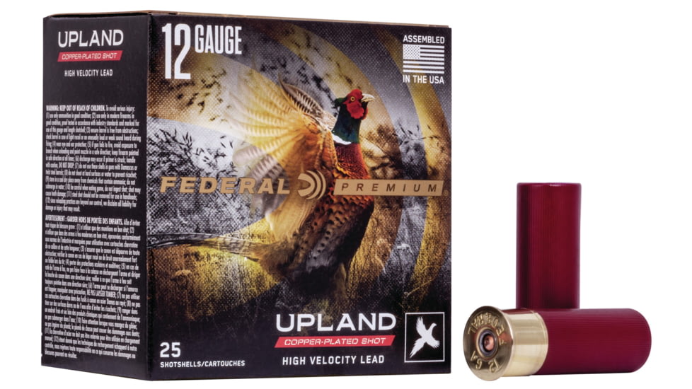 Federal Premium Wing Shok 12 Gauge 1 3/8oz Upland High Velocity Centerfire Shotgun Ammo, 5 Shot, 25 Rounds, P138 5