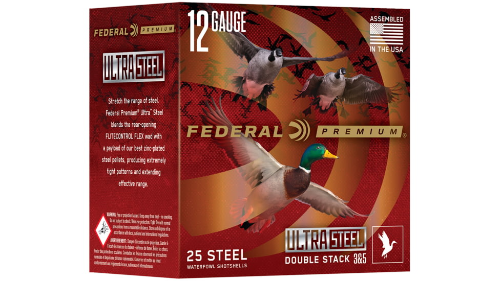 Federal Premium Ultra Steel Waterfowl 20 Gauge 3 in 1oz 2 Shot Shotgun Ammo, 25 Round, PWUX209 2