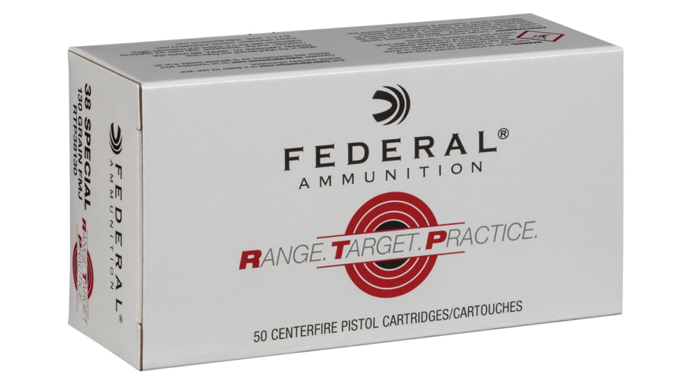 Federal RTP38130 Range And Target 38 Special 130 Gr Full Metal Jacket FMJ 50