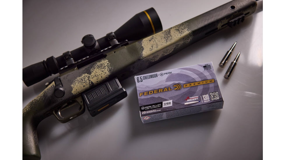 Federal Terminal Ascent 6.5 Creedmoor 130 grain Federal Premium Peak Alloy Cased Rifle Ammunition
